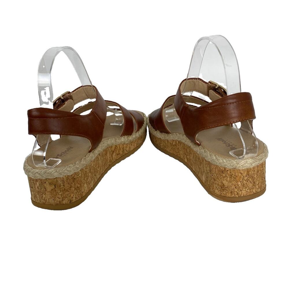 Dr. Scholl's Brown Espadrille Wedge Sandals Women's Size 8.5 Ankle Strap Comfort - Picture 2 of 10